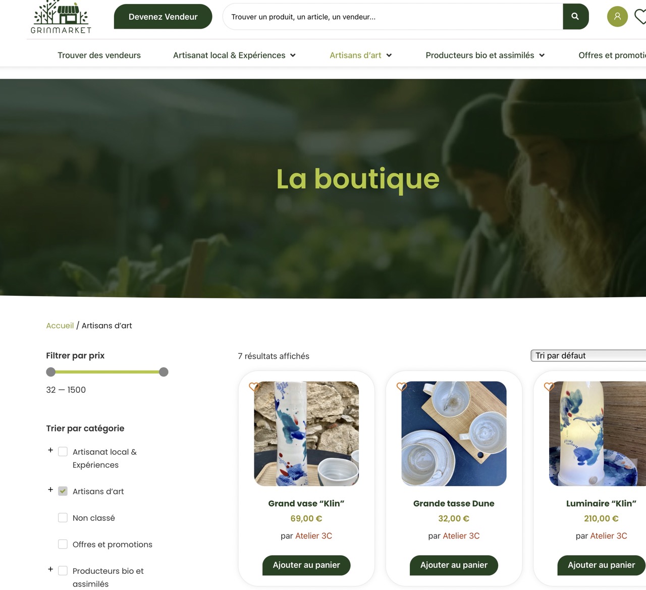 GrinMarket - Boutique