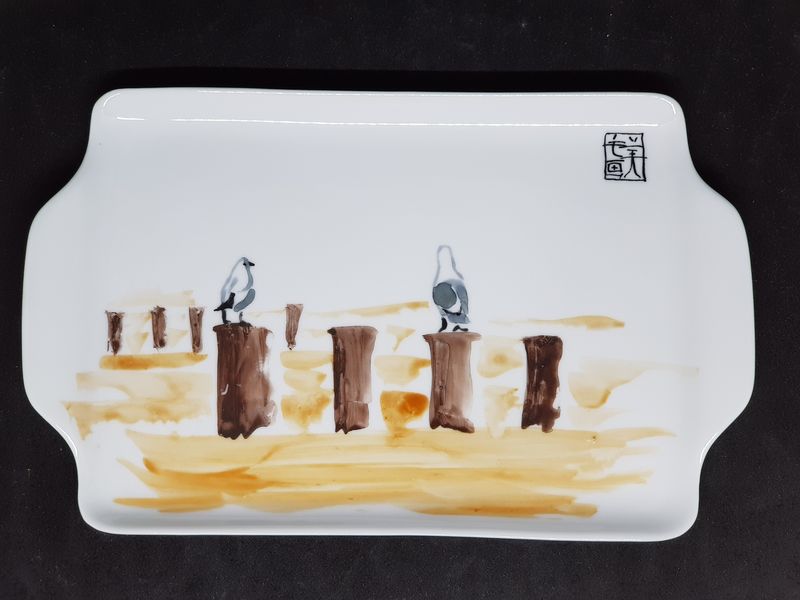 Plume Magicienne – Peintre Xieyi sur Porcelaine
