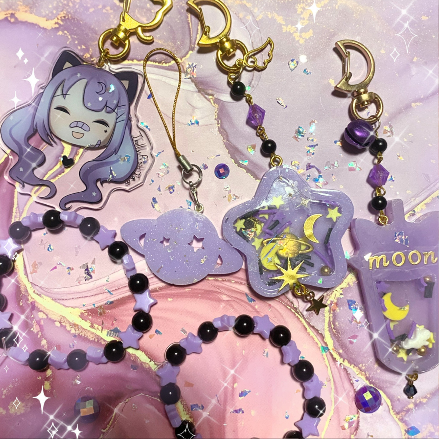 JellyfishJam – Résine et paillettes