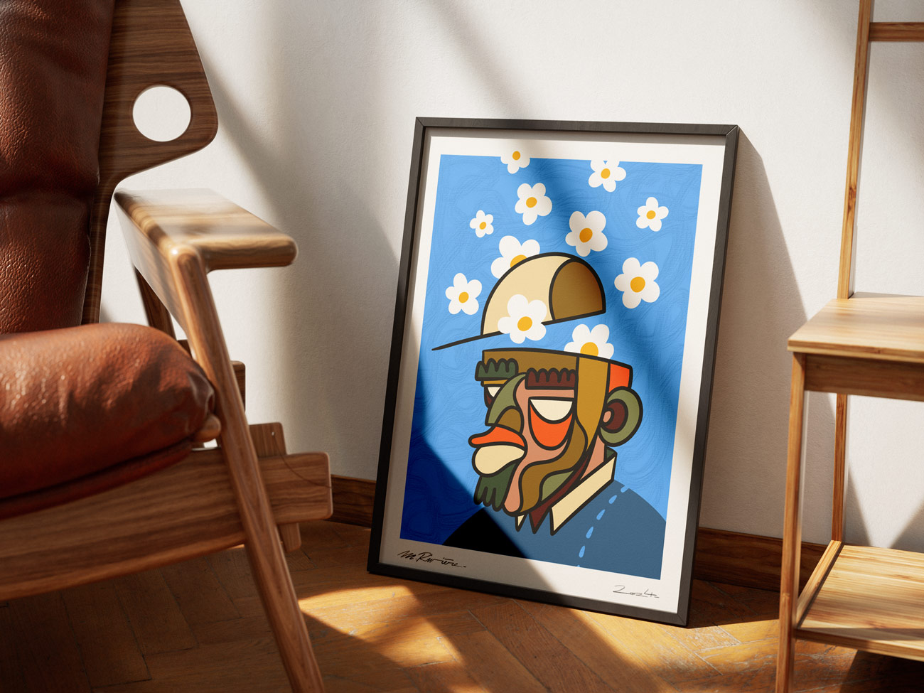 Monsieur Rivière – Illustration / marqueterie